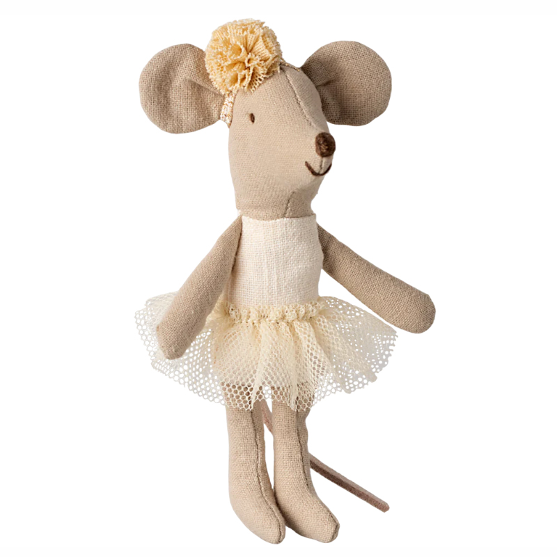Мишка Молодша сестра Балерина 10см в кремовому Maileg