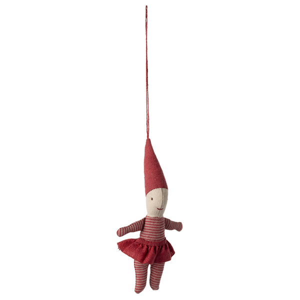 Підвіска ялинкова текстильна "Гномик" 11см дівчинка Maileg