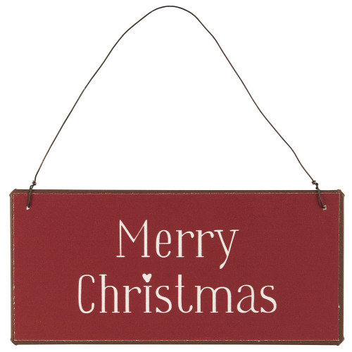 Табличка металева MERRY CHRISTMAS червона Ib Laursen