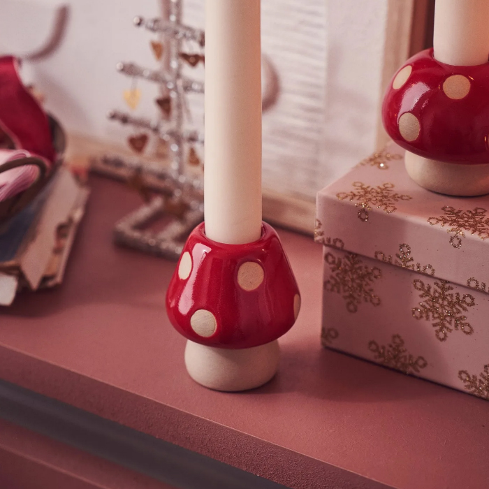 Підсвічник керамічний 5см "Мухомор" Sostrene Grene