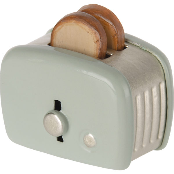 Тостер міні із хлібом металевий м'ятний 3,5см Maileg