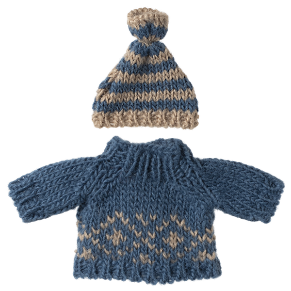 Светрик з шапочкою для мишки тата Maileg