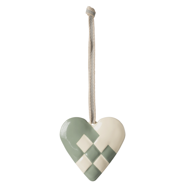 Підвіска ялинкова металева "Серце" голубе Maileg