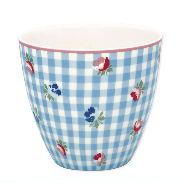 Стаканчик для латте фарфоровий 250мл Viola Check Pale Blue GreenGate
