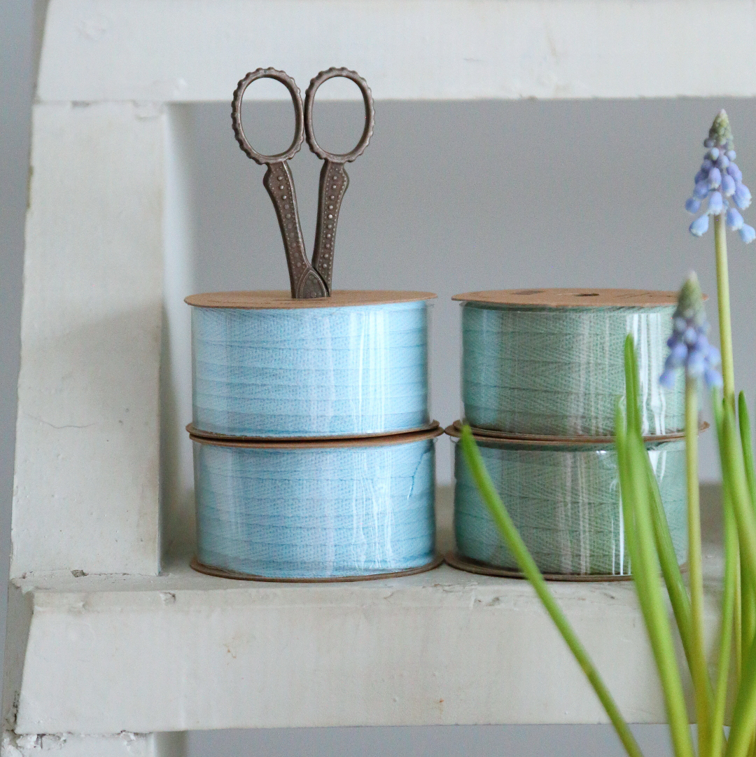 Стрічка 5м голуба 1см бавовняна Ib Laursen