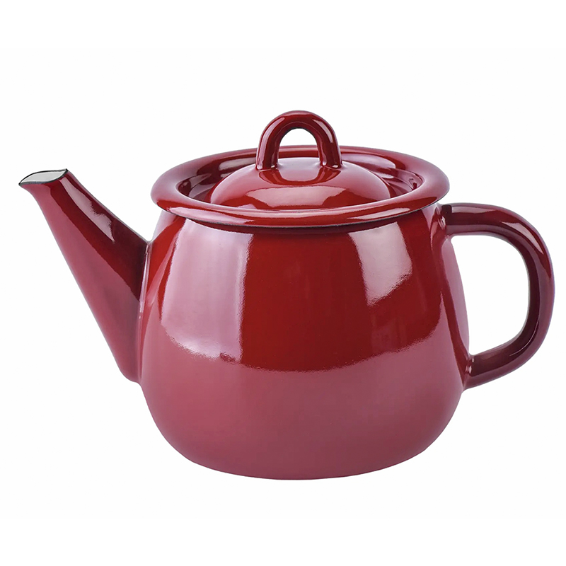 Чайник 1л емальований вишневий
