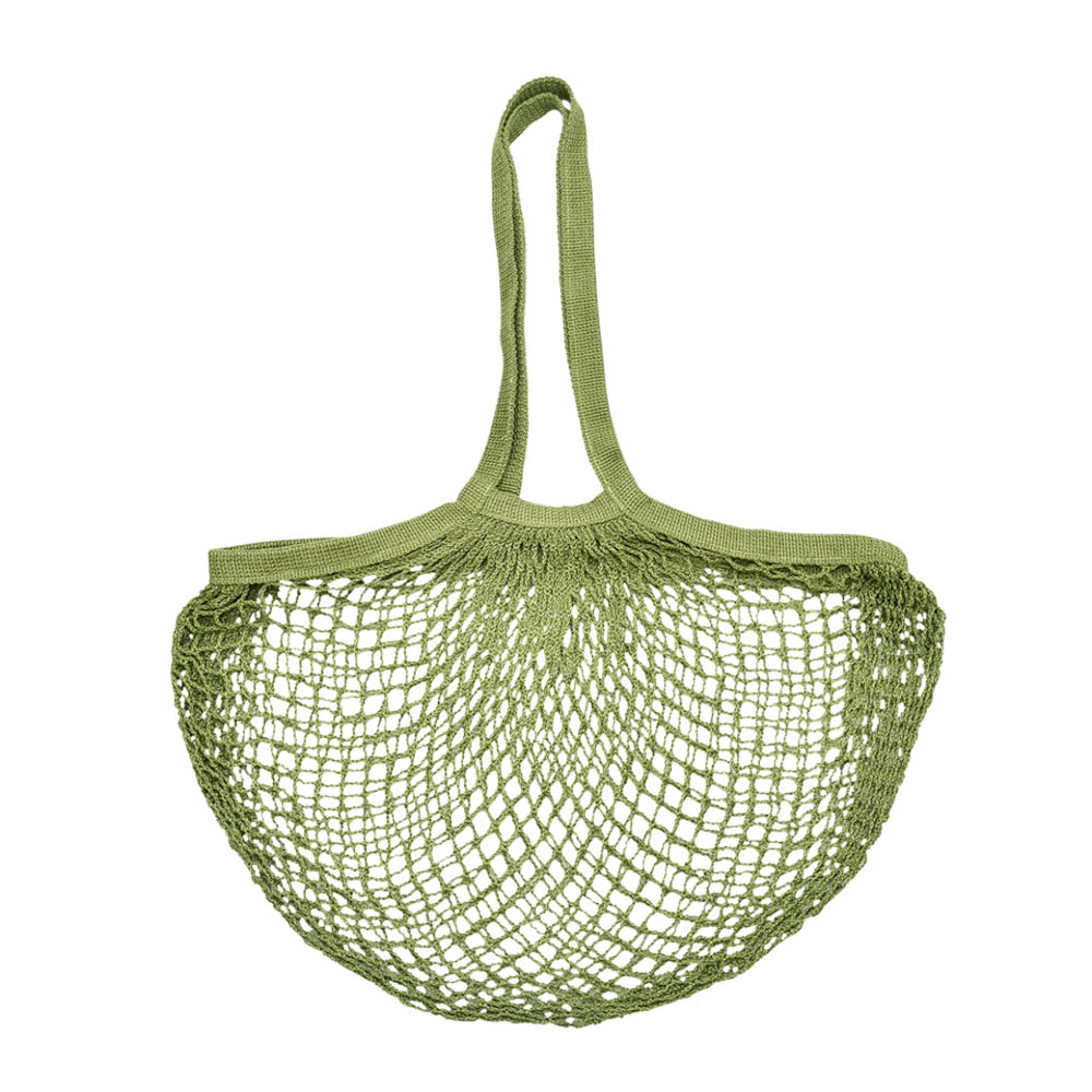 Сумка/шопер плетена із сітки зелена 60см Canea