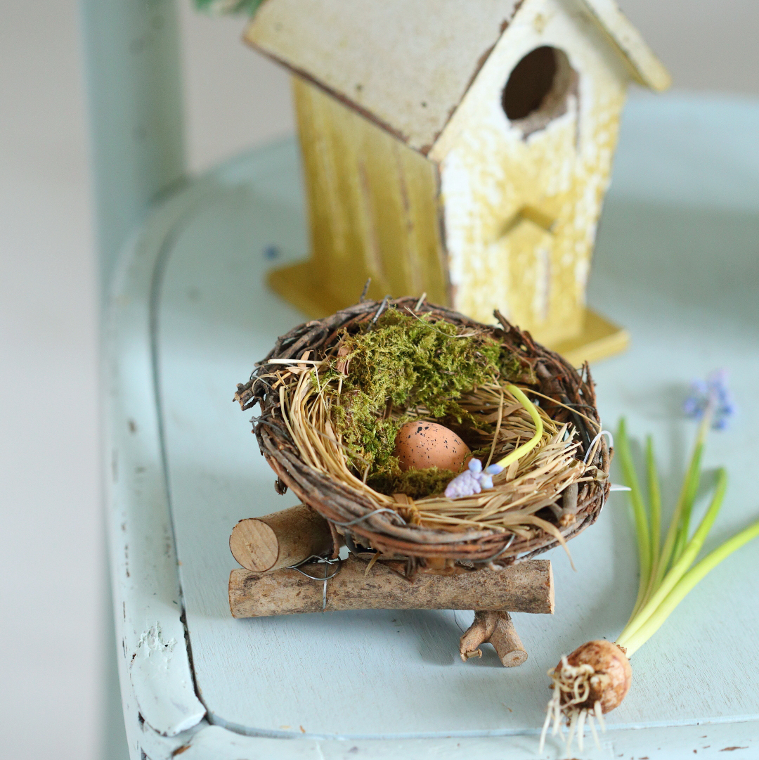 Гніздо декоративне 10см з яйцем Canea