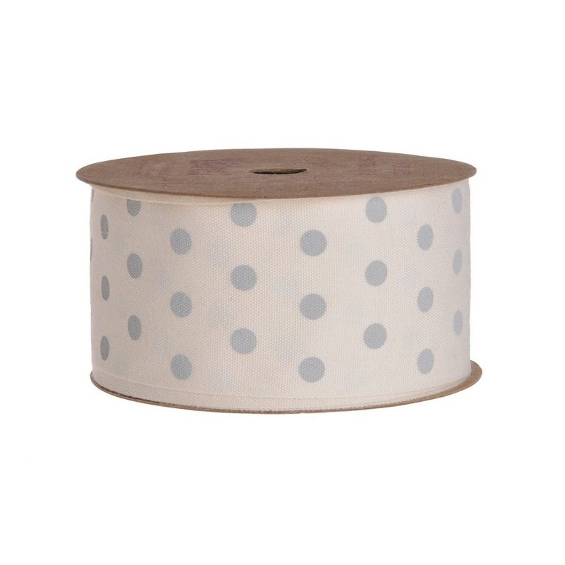 Стрічка 4м в голубий горошок 5м Canea