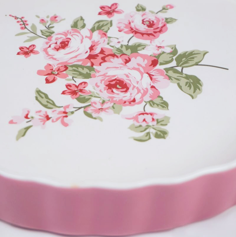 Форма для випікання рожева з квіточкою кругла 26,5см Isabelle Rose