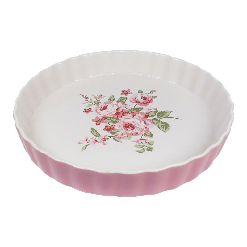 Форма для випікання рожева з квіточкою кругла 26,5см Isabelle Rose