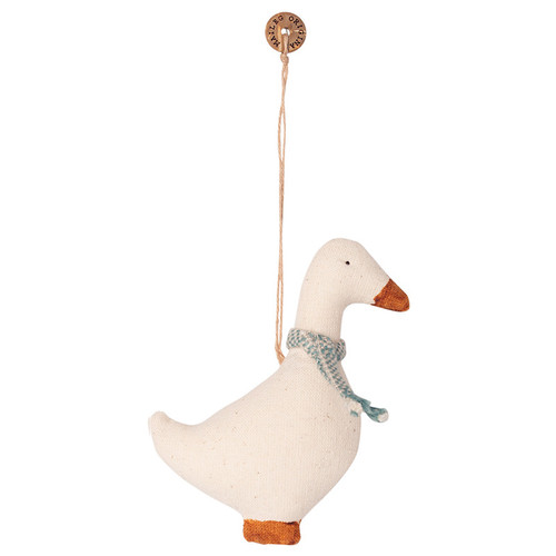 Підвіска текстильна "Гусеня" 8см в голубому шарфику Maileg