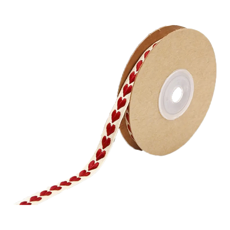 Стрічка 1см в сердечка 10м Canea