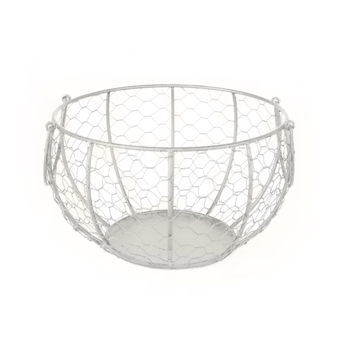 Корзинка біла 19см з двома ручками Canea