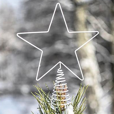 Верхівка "Зірка" металева біла 16см Storefactory