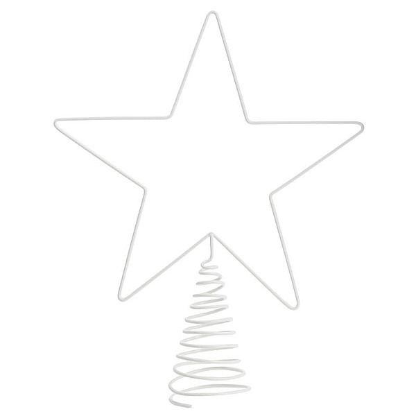 Верхівка "Зірка" металева біла 16см Storefactory