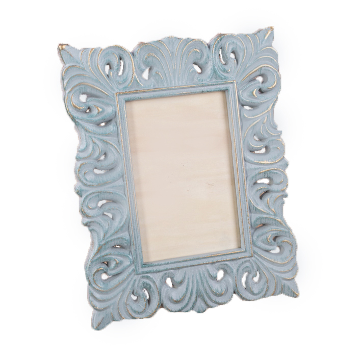 Фоторамка 10х15см у ретростилі голуба дерев'яна Canea