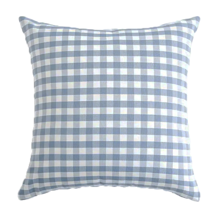 Наволочка 45х45см на подушку голуба у дрібну клітинку Canea