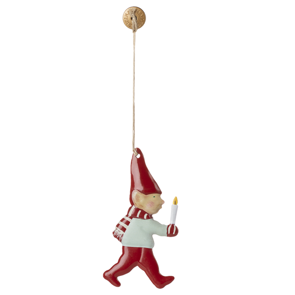 Підвіска металева "Гномик зі свічкою" 9см Maileg