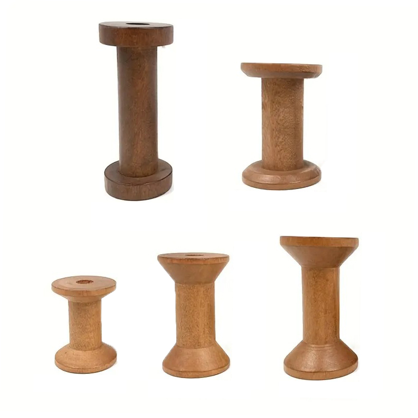 Набір 5шт котушок дерев'яних маленьких Canea