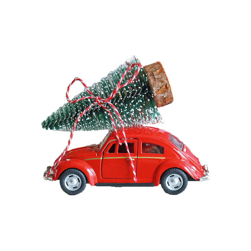 Машинка 11см з ялинкою Canea