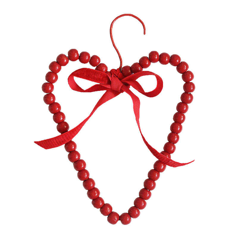 Підвіска "Серце" 19см із дерев'яних бусин Canea