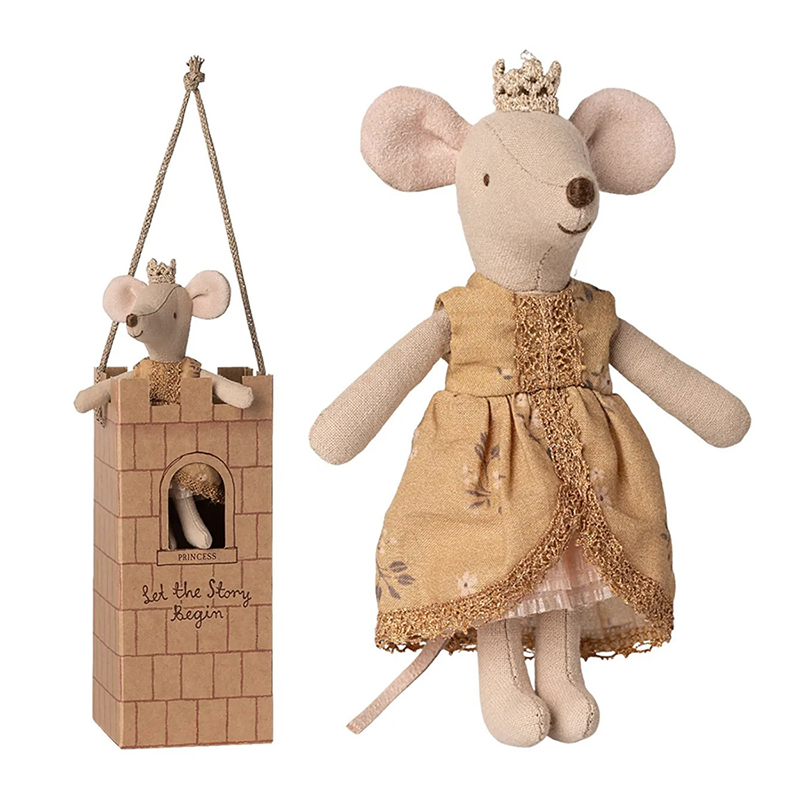 Мишка Принцеса 13см у коробці-замку Maileg