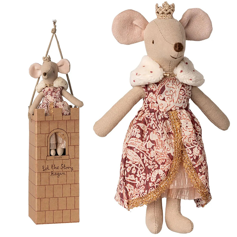 Мишка Королева 15см у коробці-замку Maileg