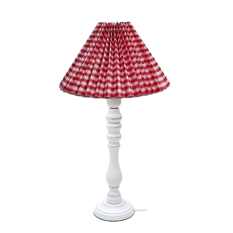 Лампа настільна 45см червона у клітинку Canea