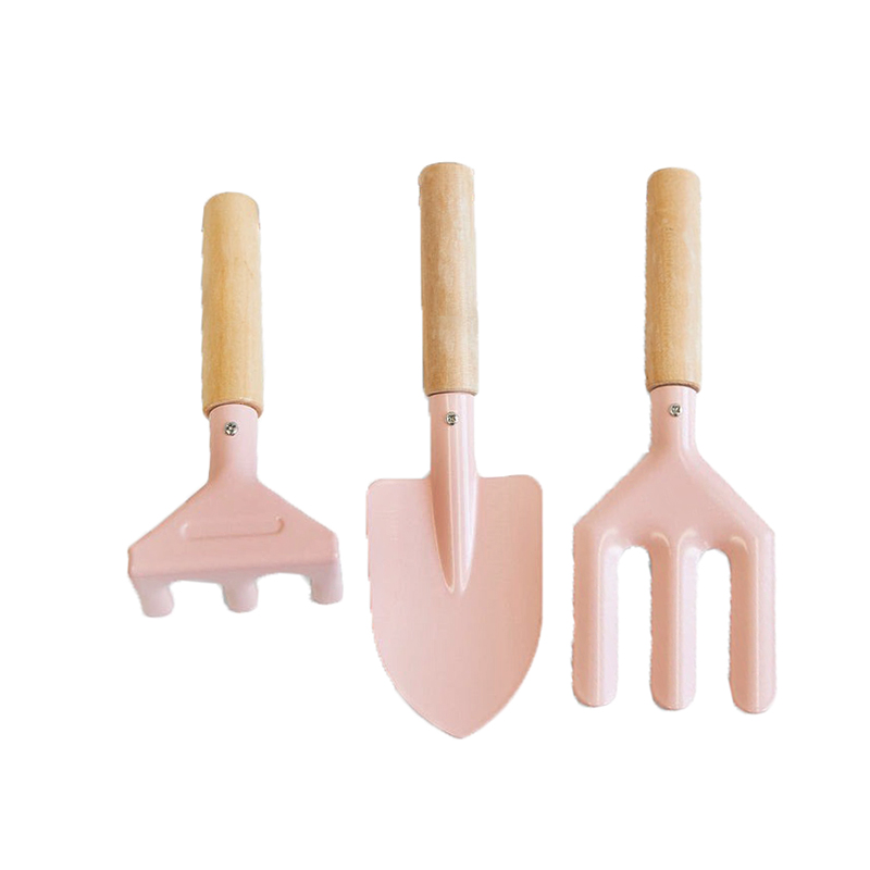 Набір лопатка+грабельки 3шт рожевий Canea