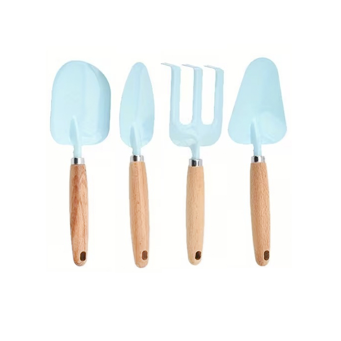 Набір лопатки+грабельки 4шт голубий Canea