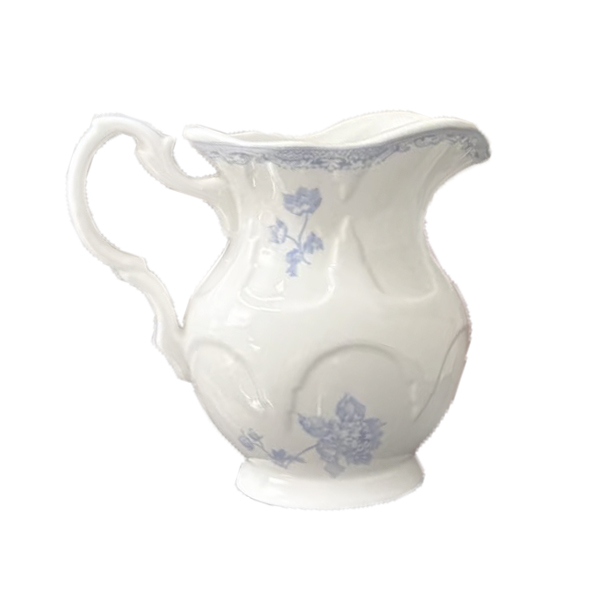 Глечик 12см керамічний біло-голубий Canea