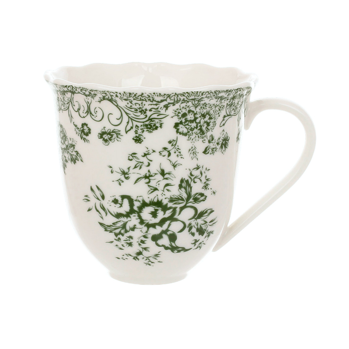 Чашка 350мл у вінтажному стилі зелена Canea