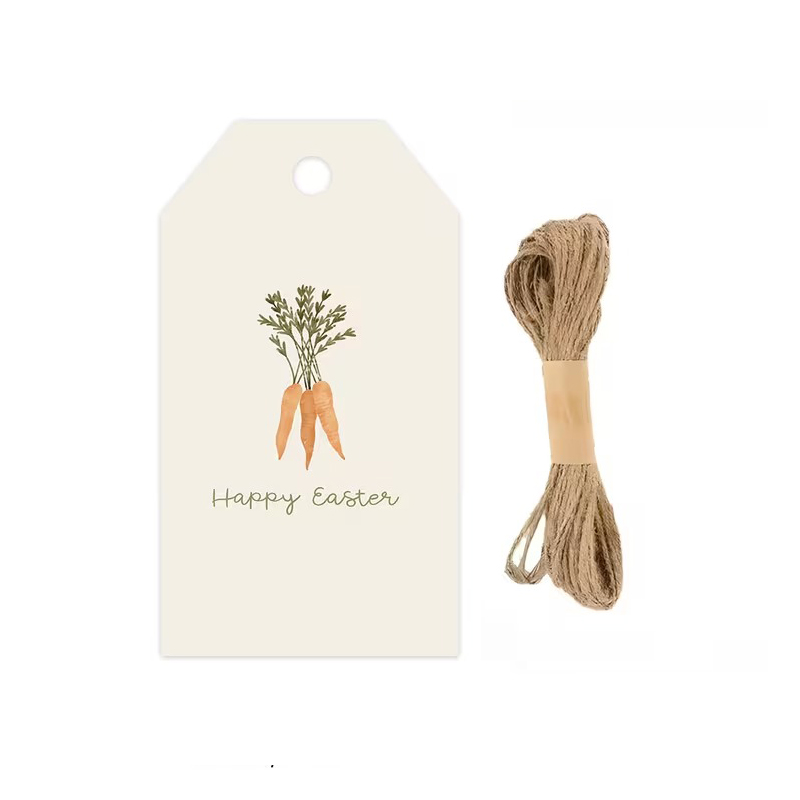 Теги картонні 10шт з морквинкою 5х9см Canea