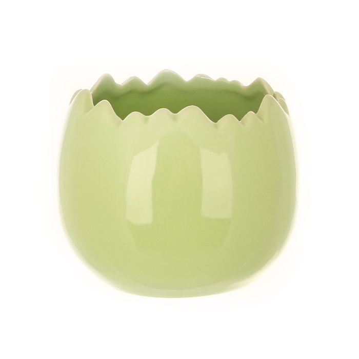 Горщик "Яйце" 11см зелене маленьке Canea