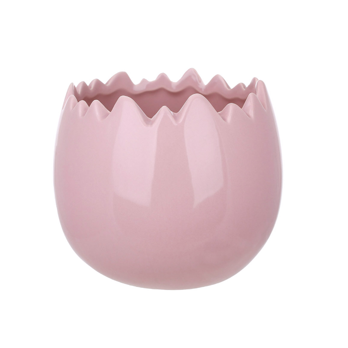 Горщик "Яйце" 13см рожеве велике Canea