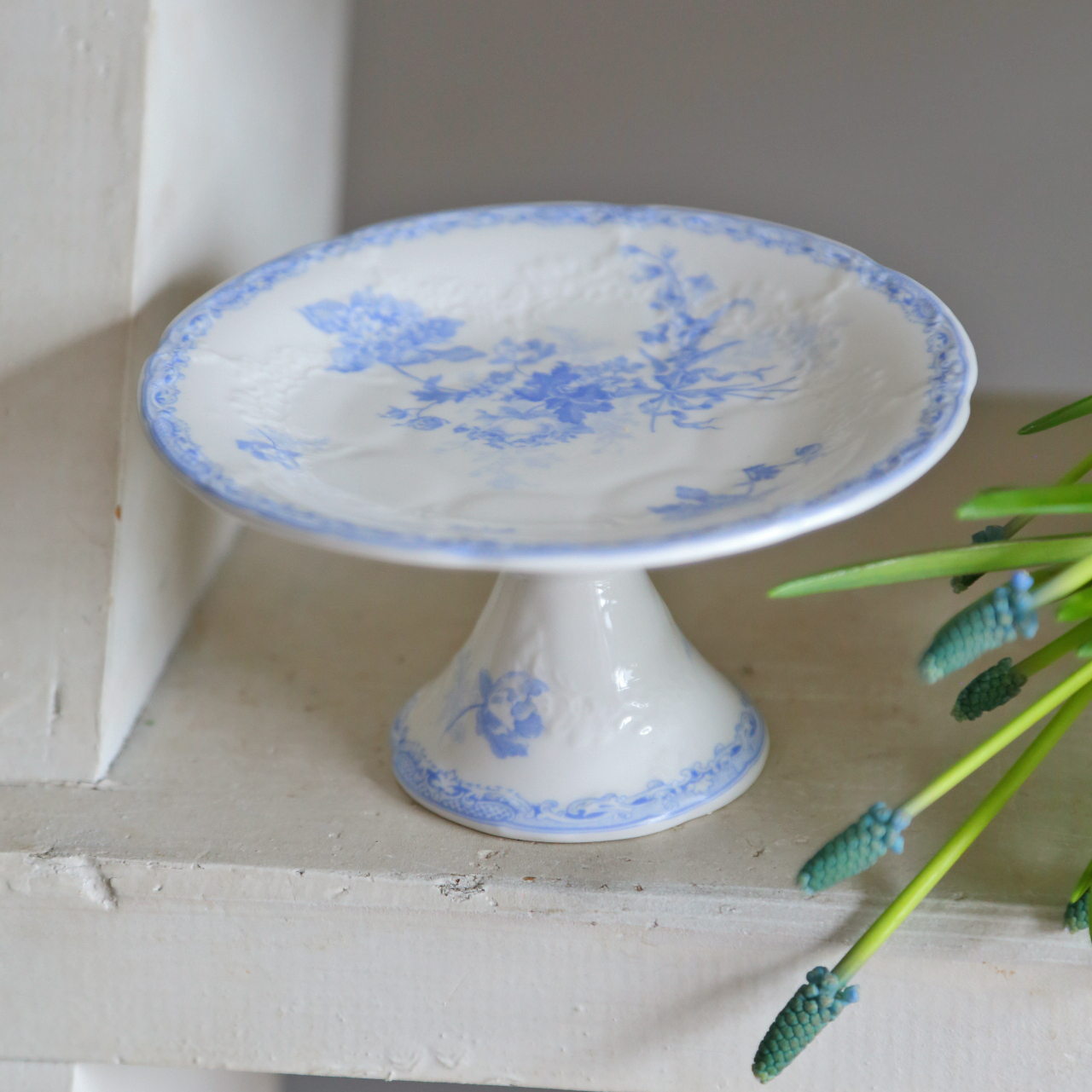 Підставка 16см біло-голуба Canea