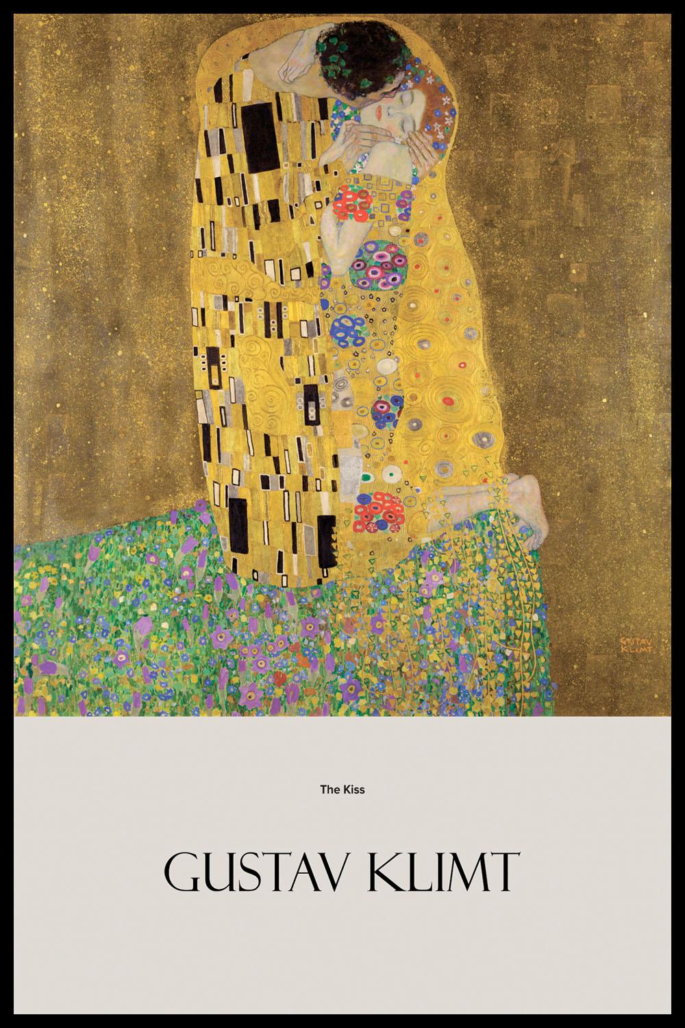 Постер Gustav Klimt The Kiss купить в интернет-магазине Postermarkt