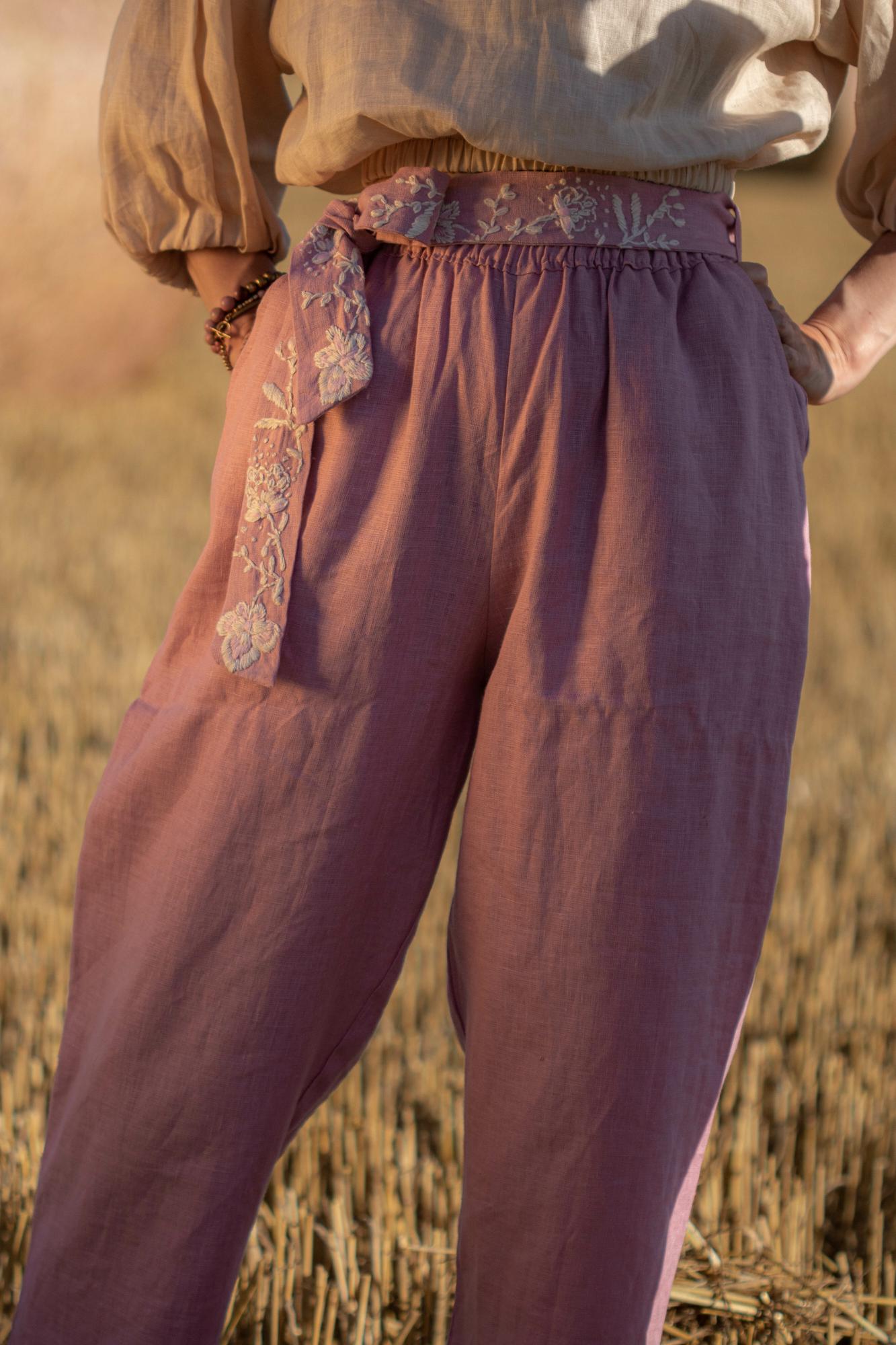 PANTALON EN LIN AZALEE