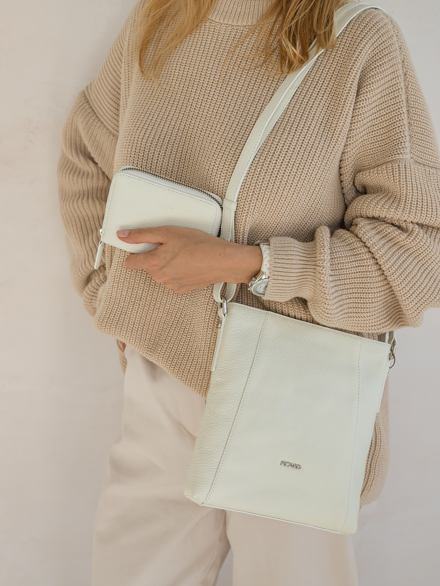 Сумка Picard жіноча шкіряна біла