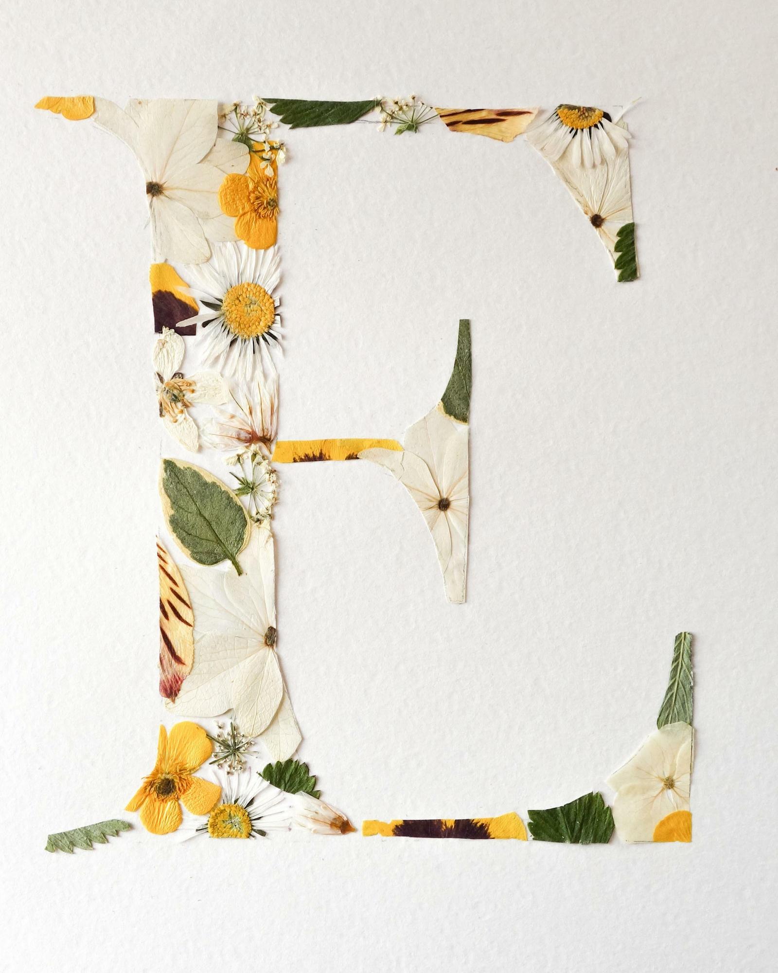 Initiale fleurie personnalisé