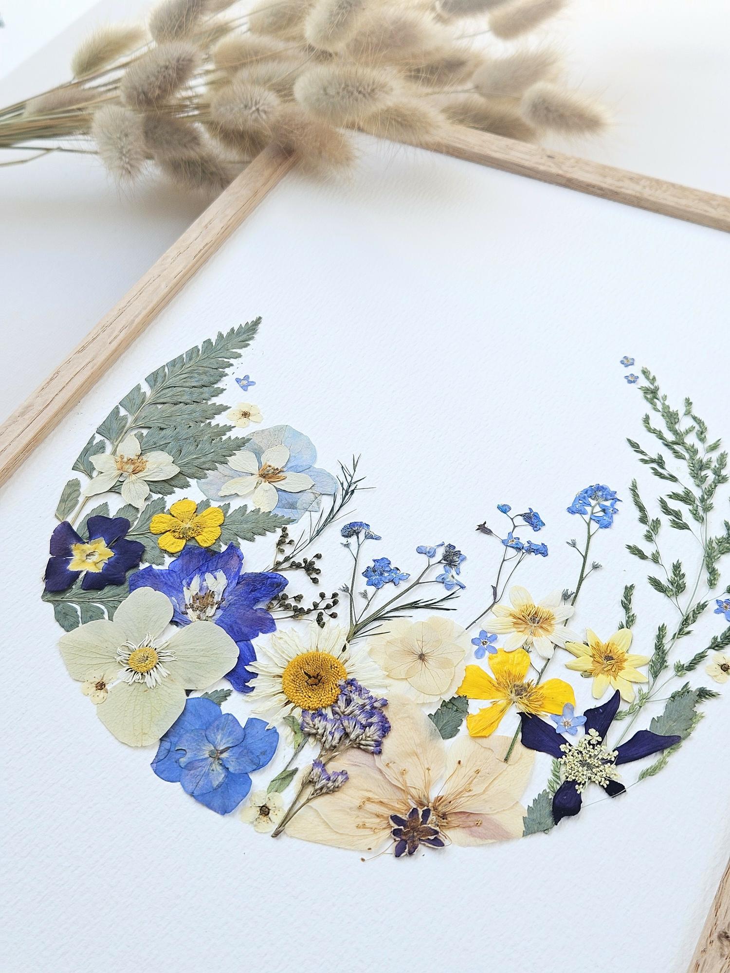 Herbier jardin bleue et jaune