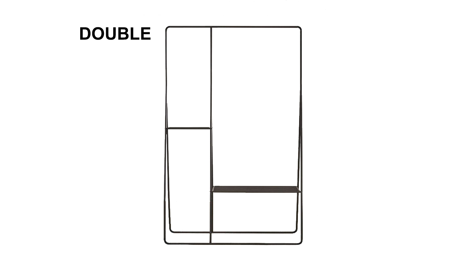 Рейл вішалка для одягу Double Rail
