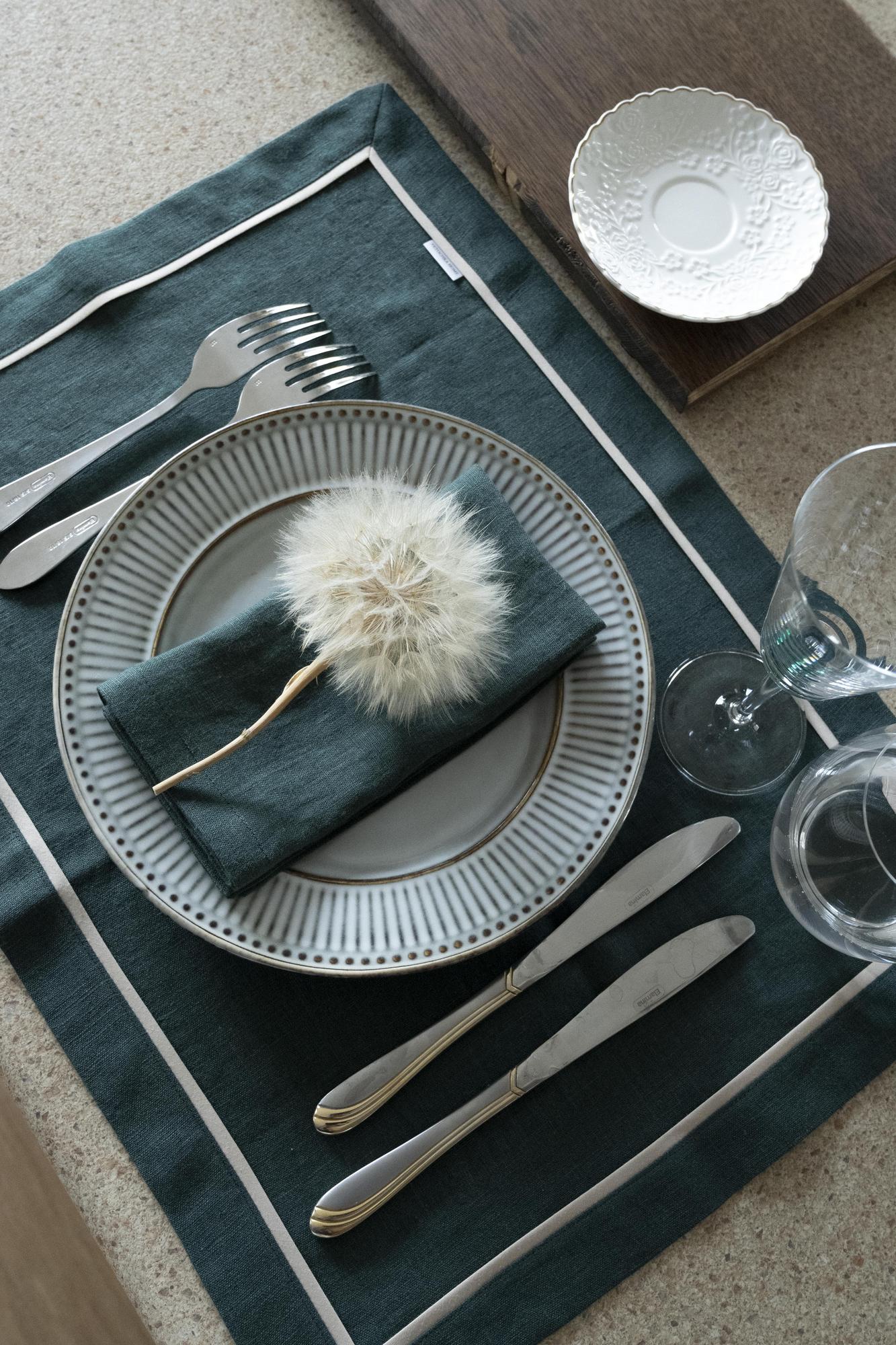 Плейсмат оттенок Лес  с кантом