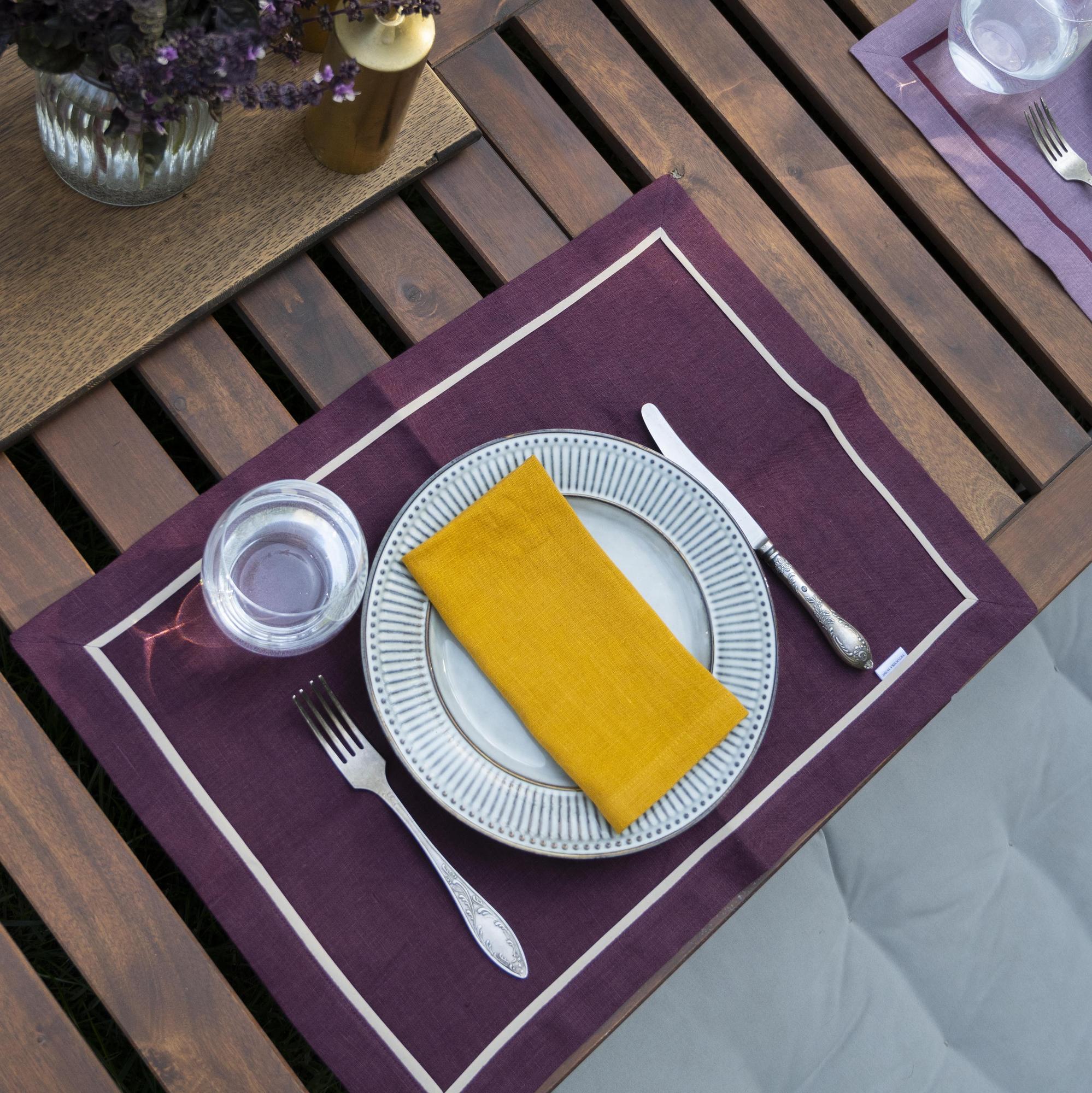 Плейсмат оттенок Бордо  с кантом