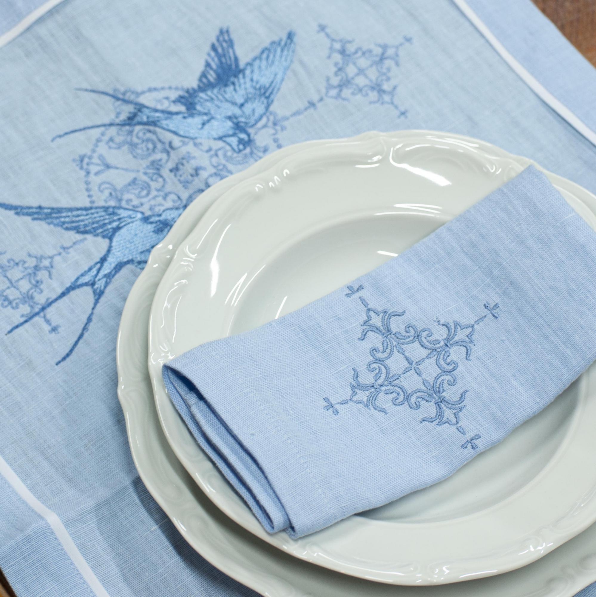 Комплект салфеток оттенок Аквамарин линия Небо