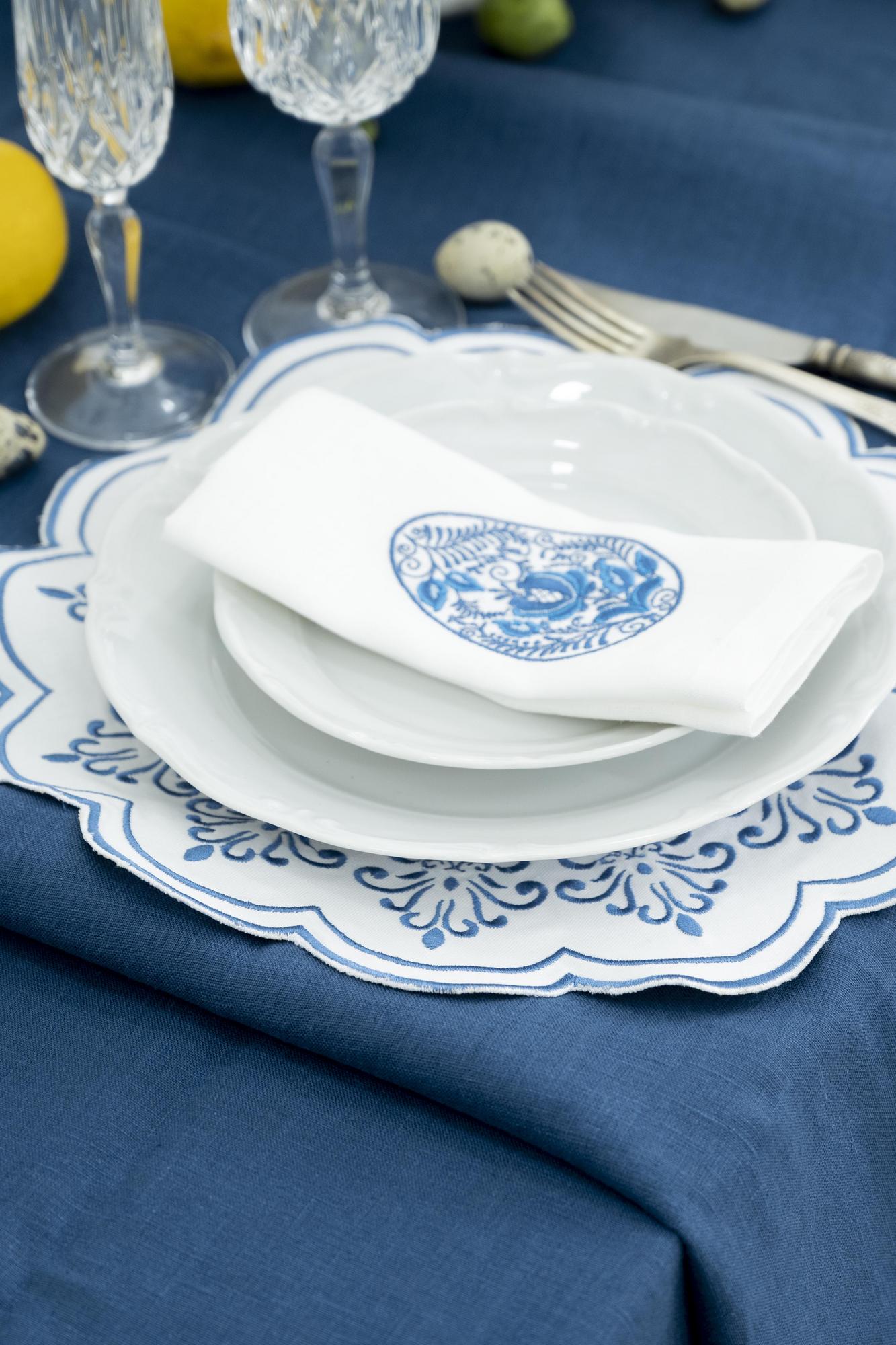 Плейсмат фигурный Гжель