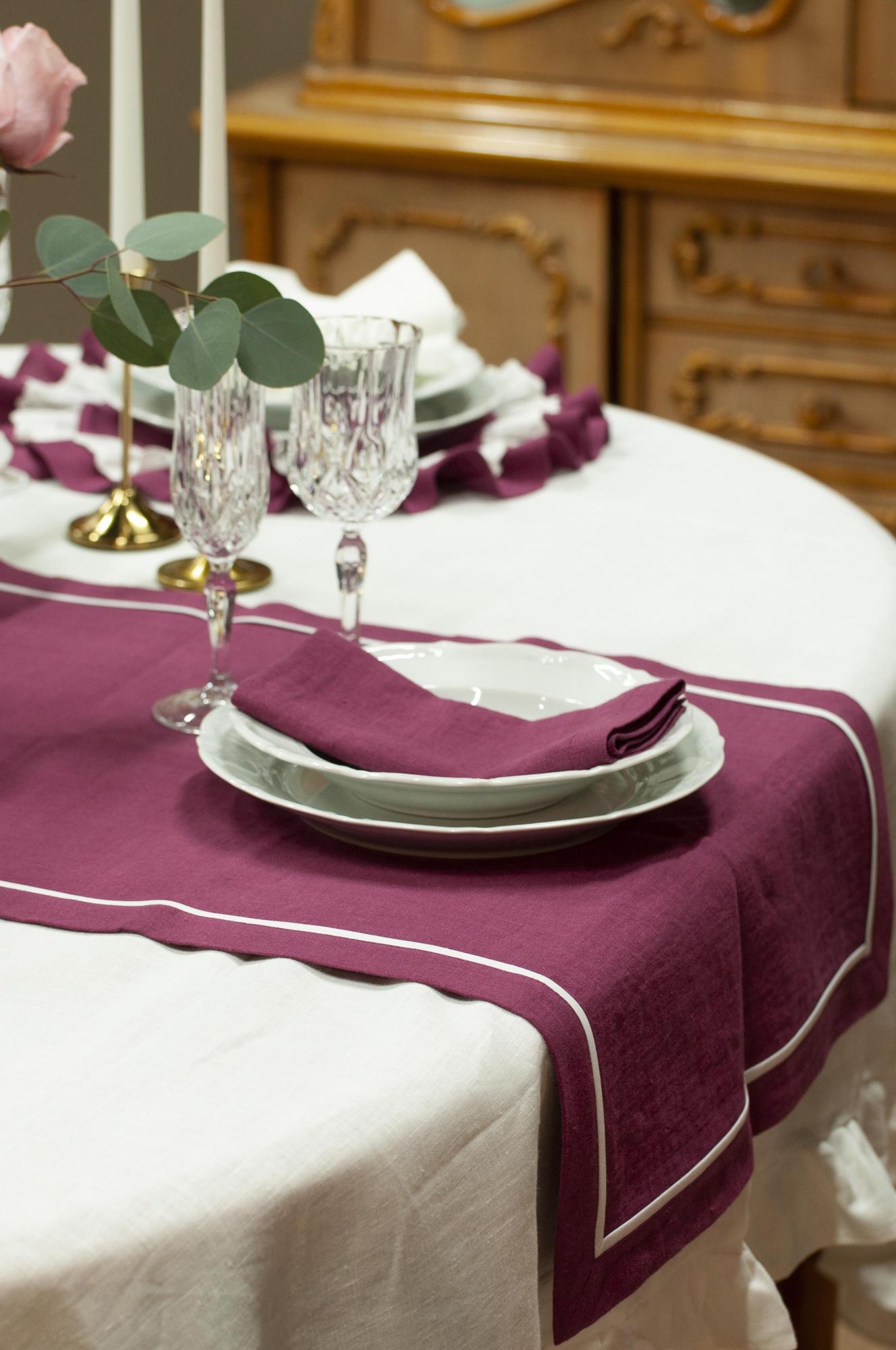 Раннер  оттенок Пион с белым кантом