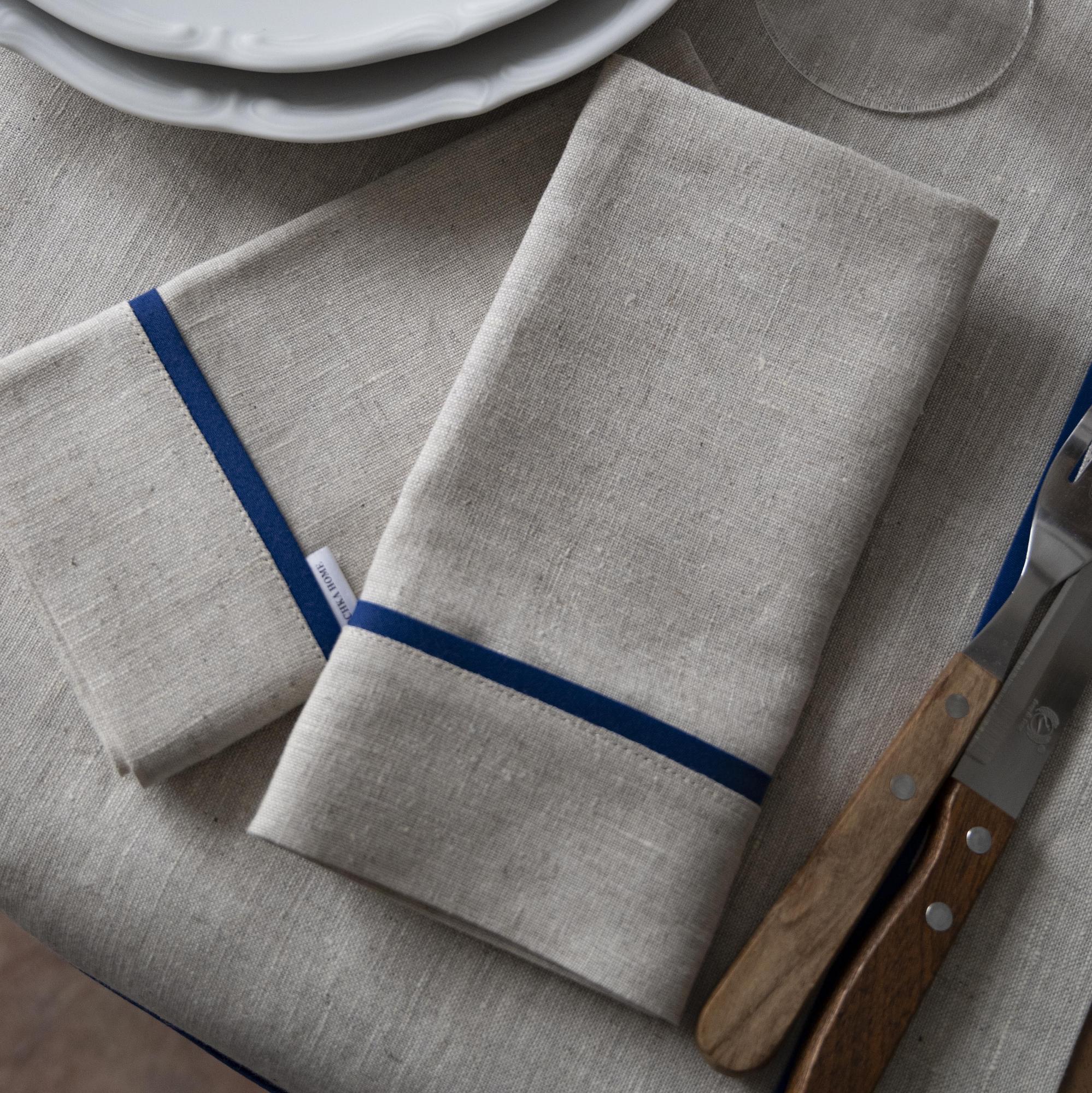 Комплект салфеток оттенок Натуральный с кантом