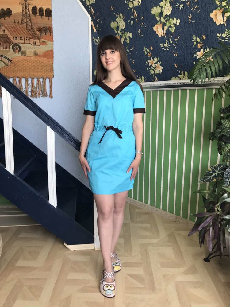 Туника "Полина", тиффани, отд. шоколад